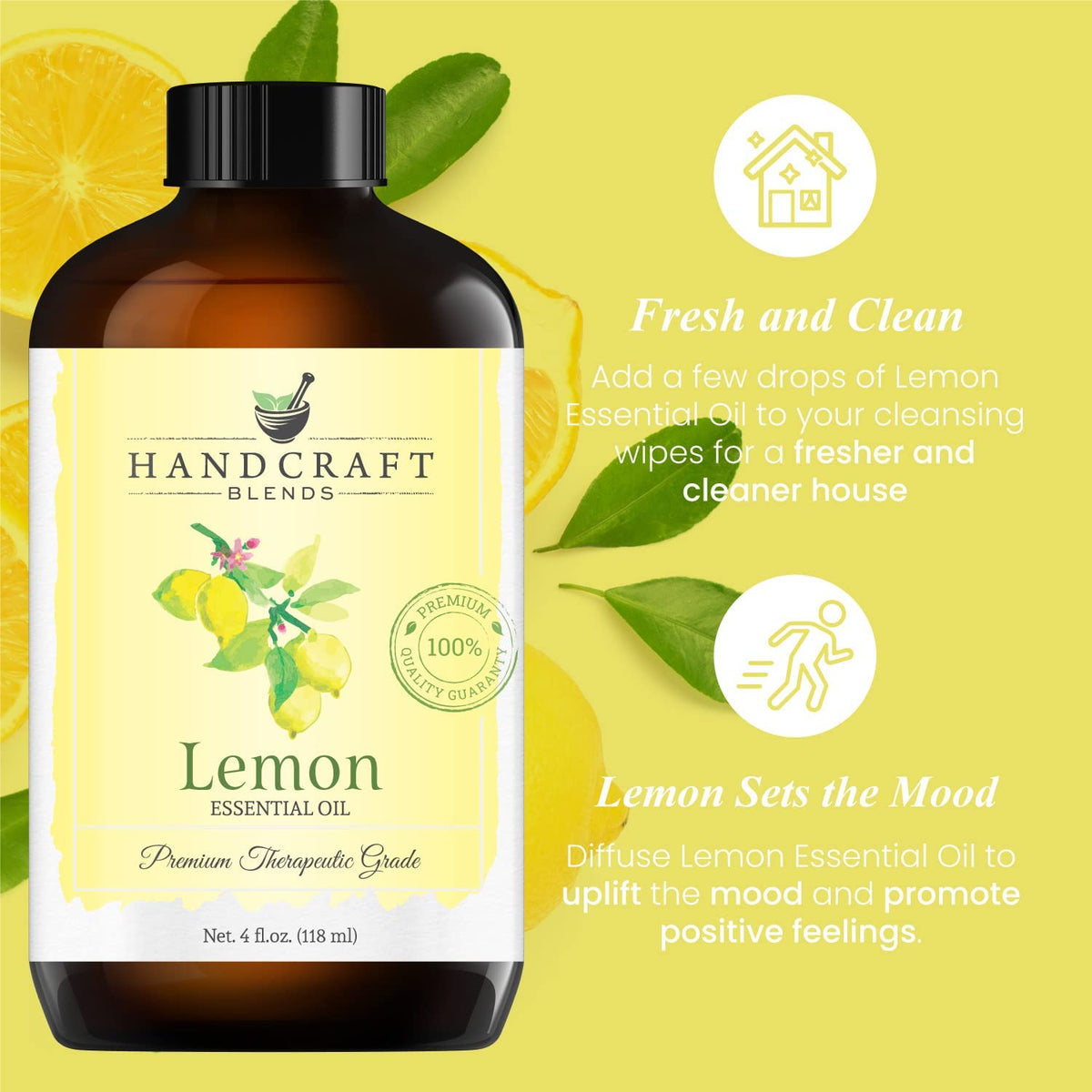 Lemon Peppermint Lavender Essential Oil Set 4 Fl. Oz E304