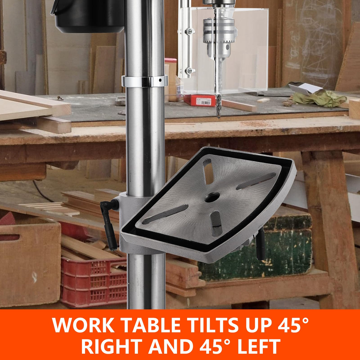 15 in Benchtop Drill Press with 7.5 Amp Variable Speed Tilting Worktable Y37862