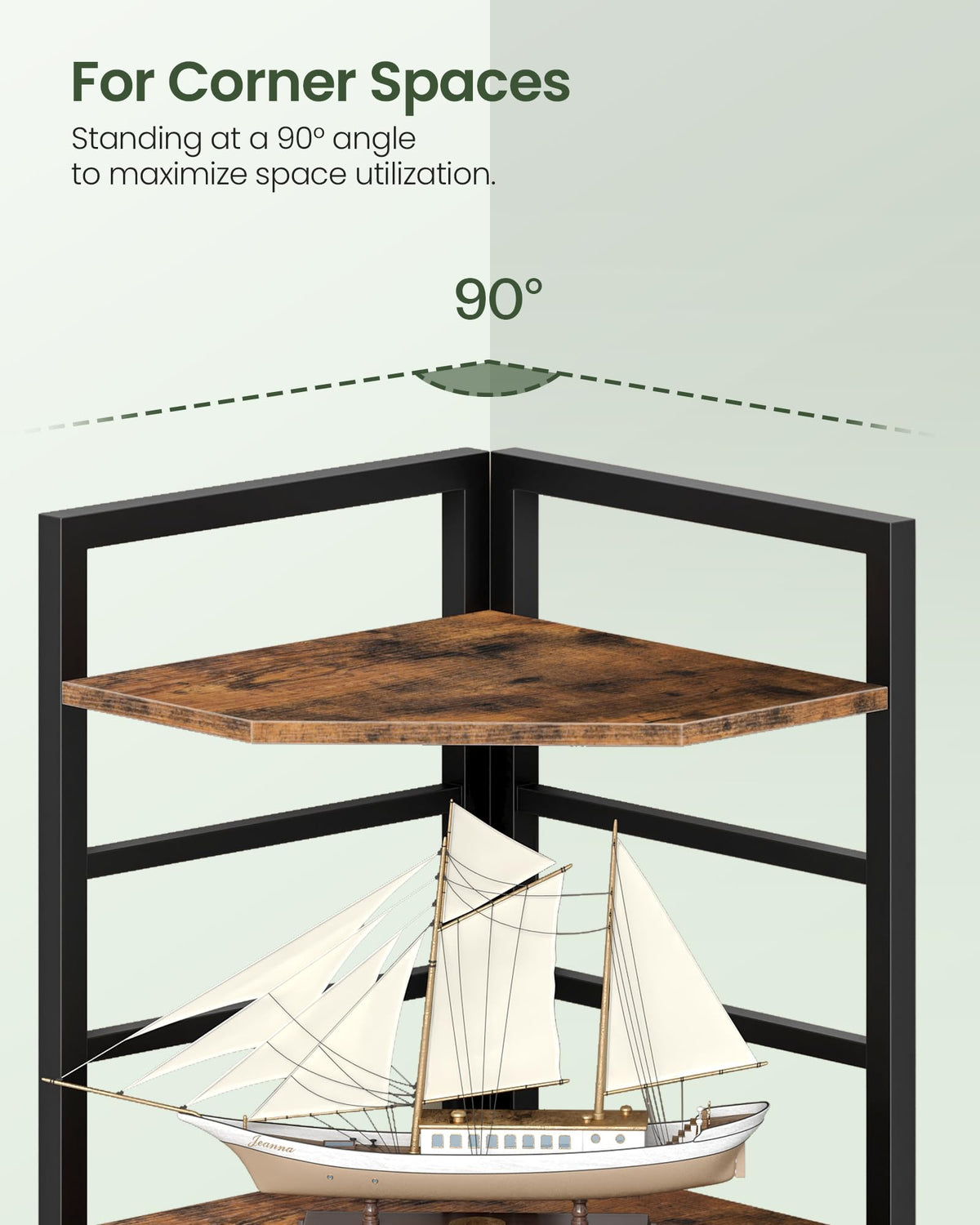 69.3" 5-Tier Corner Bookshelf J520720