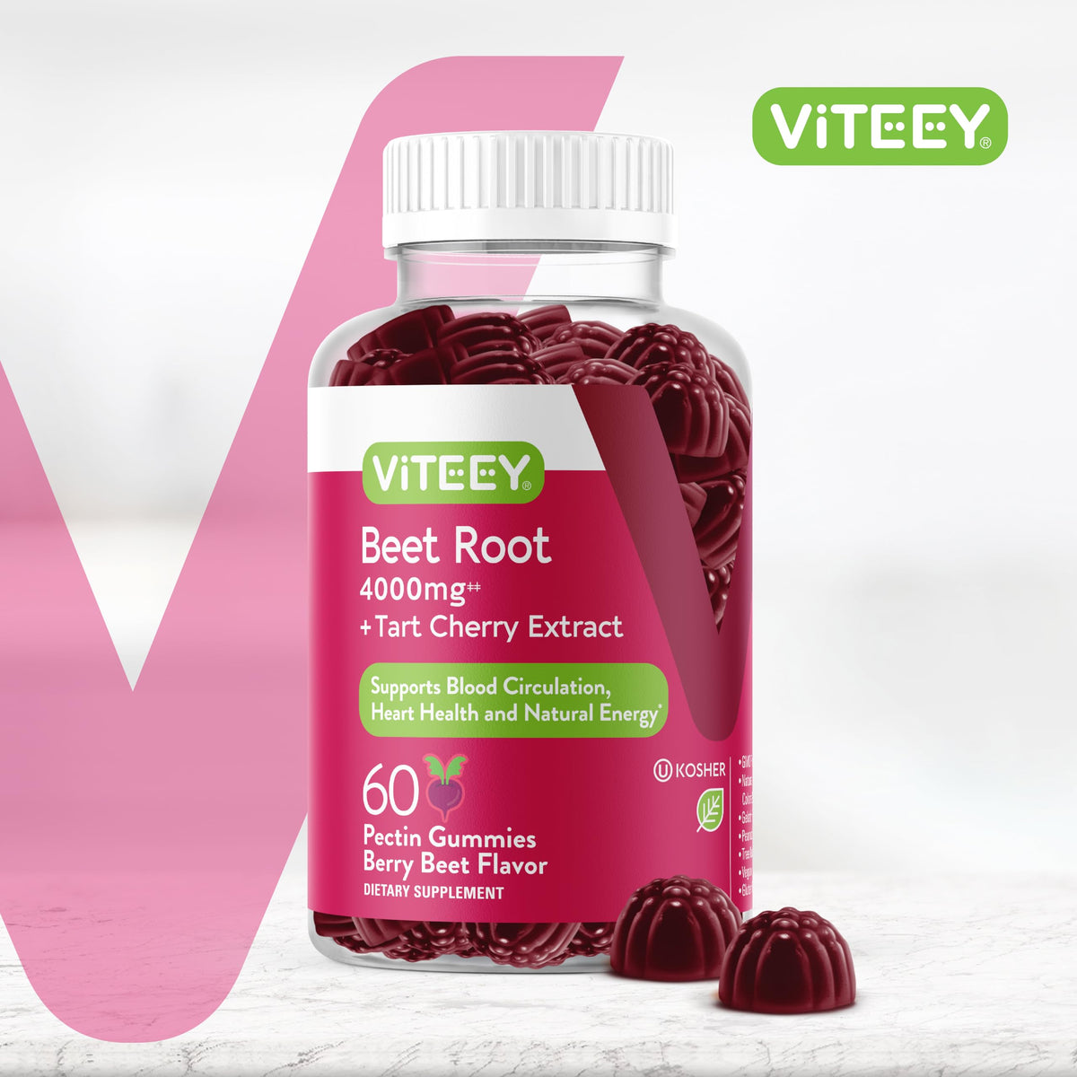 Beet Root Gummies 4000mg & Tart Cherry T3575
