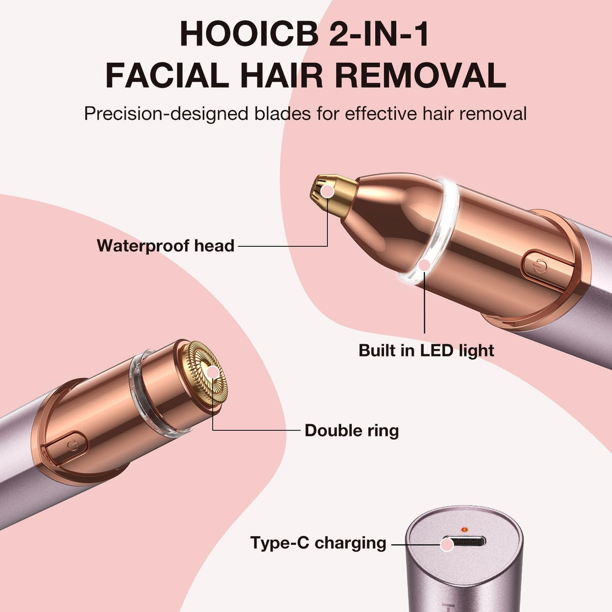 2 in 1 Electric Facial Hair Removal T783033