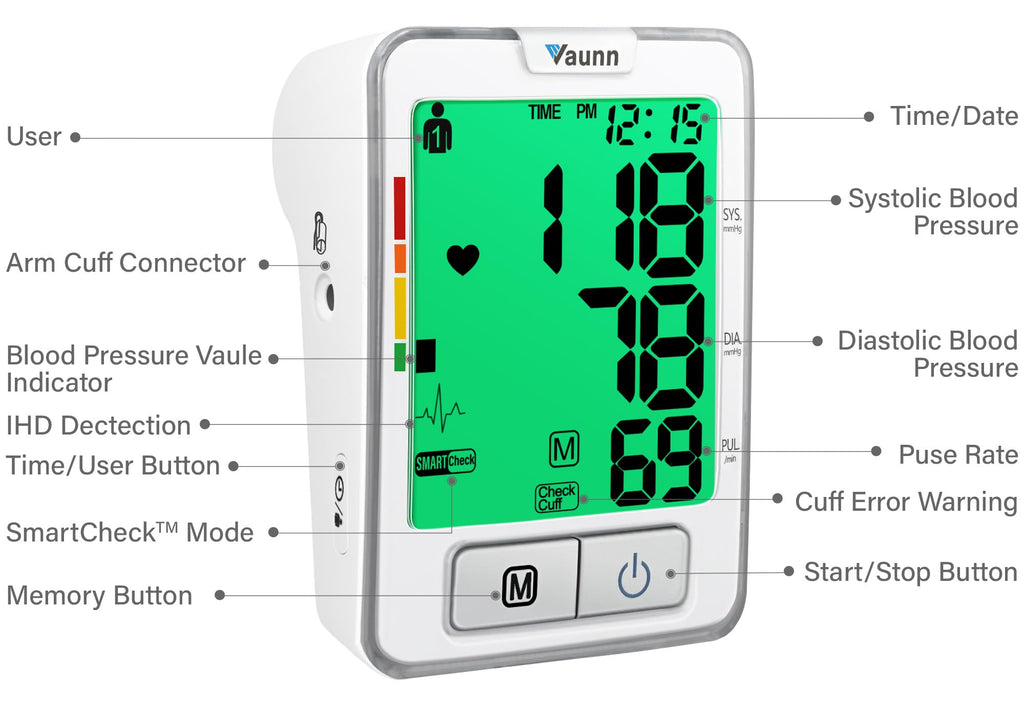Automatic Upper Arm Blood Pressure Monitor Medium Arm Cuff K72368