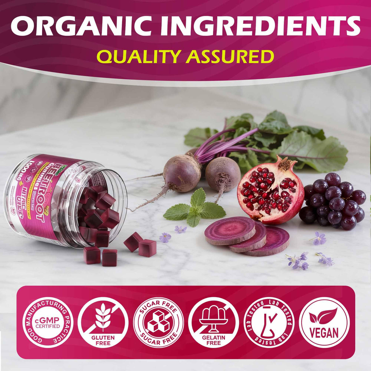 Sugar Free Beet Root Gummies with L-Citrulline & L-Arginine X6027