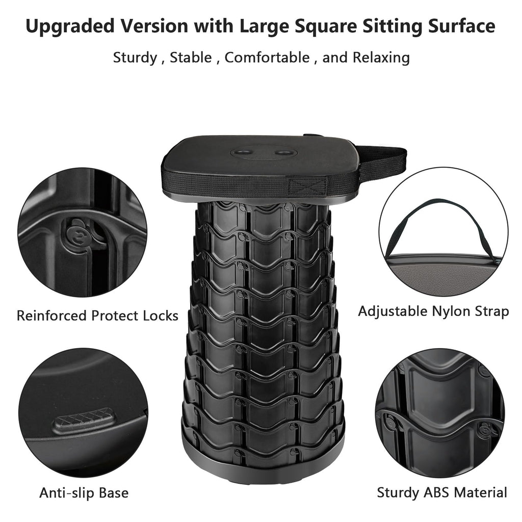 Black Folding Stool N1565