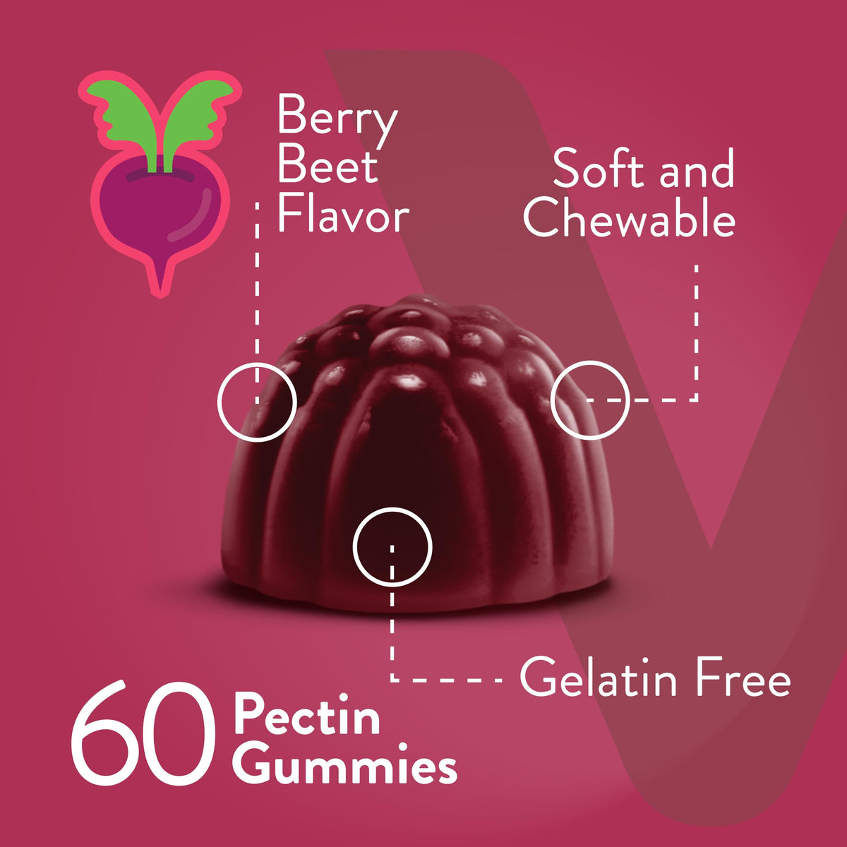 Beet Root Gummies 4000mg & Tart Cherry T3575