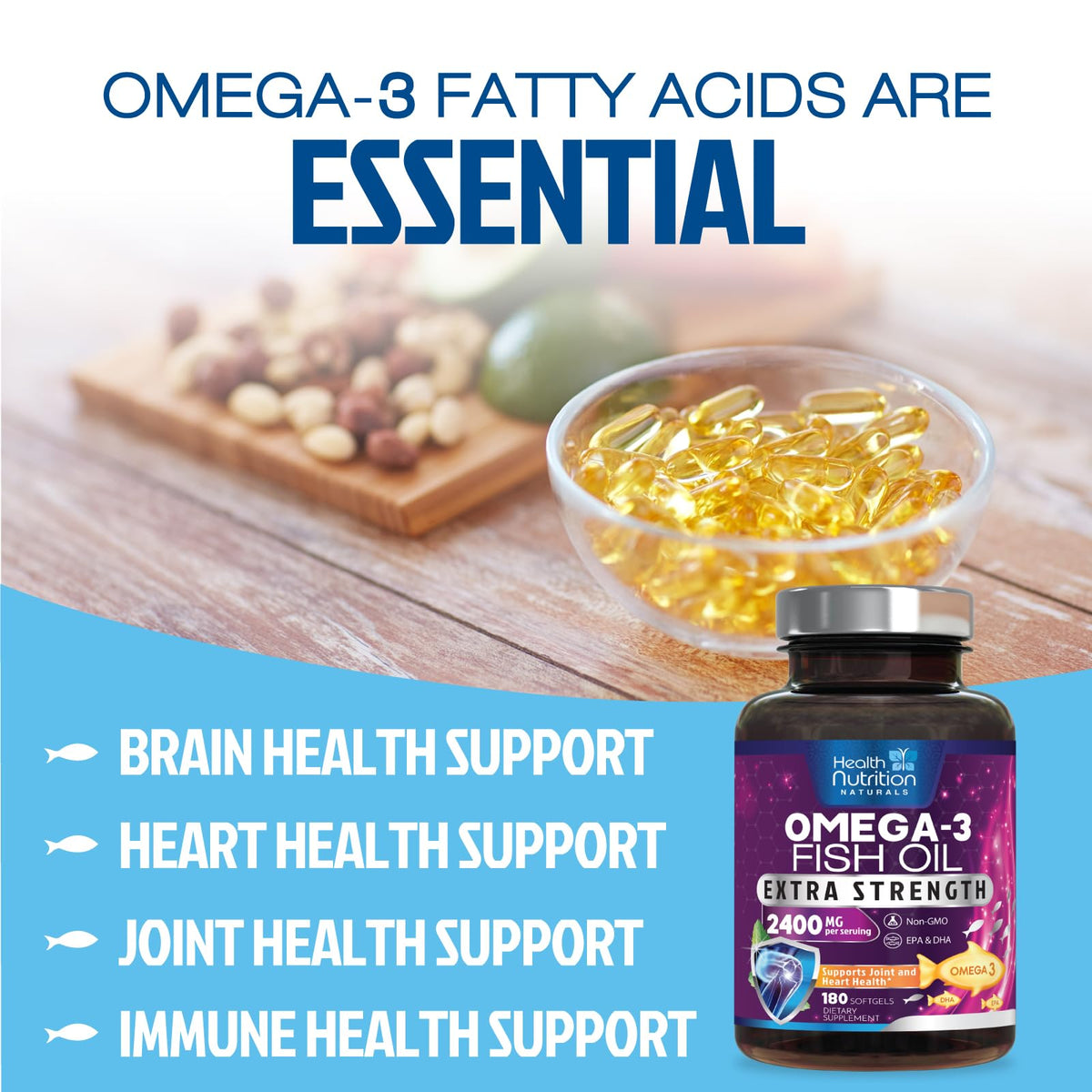 Omega 3 Fish Oil 2400mg Softgels R74200