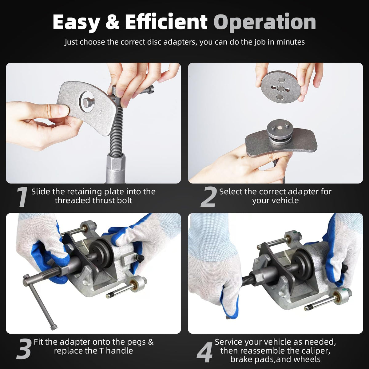 24pcs Disc Brake Caliper Compression Tool Kit L51610