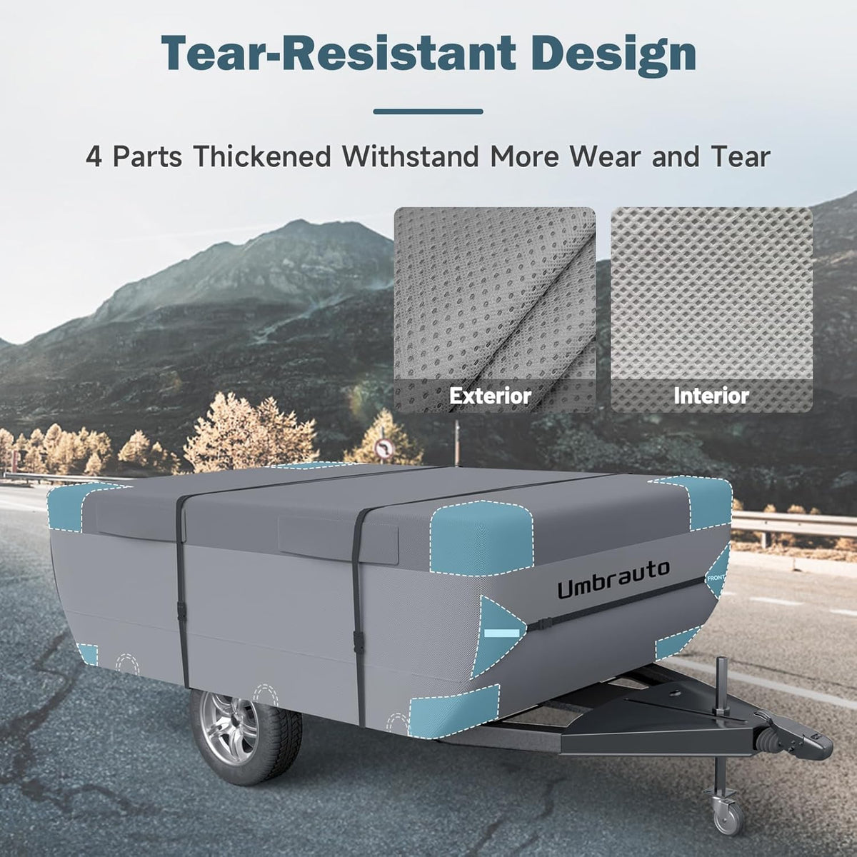 Pop Up Folding Camper Cover 7 Layers 3000mm Waterproof Polypropylene J50578