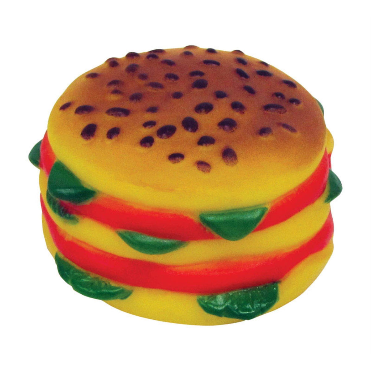Vinyl Hamburger Dog Toy with Squeaker D50682
