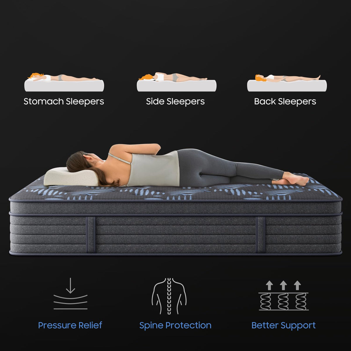 10 Inch Full Medium Firm Hybrid Mattress in a Box A29934