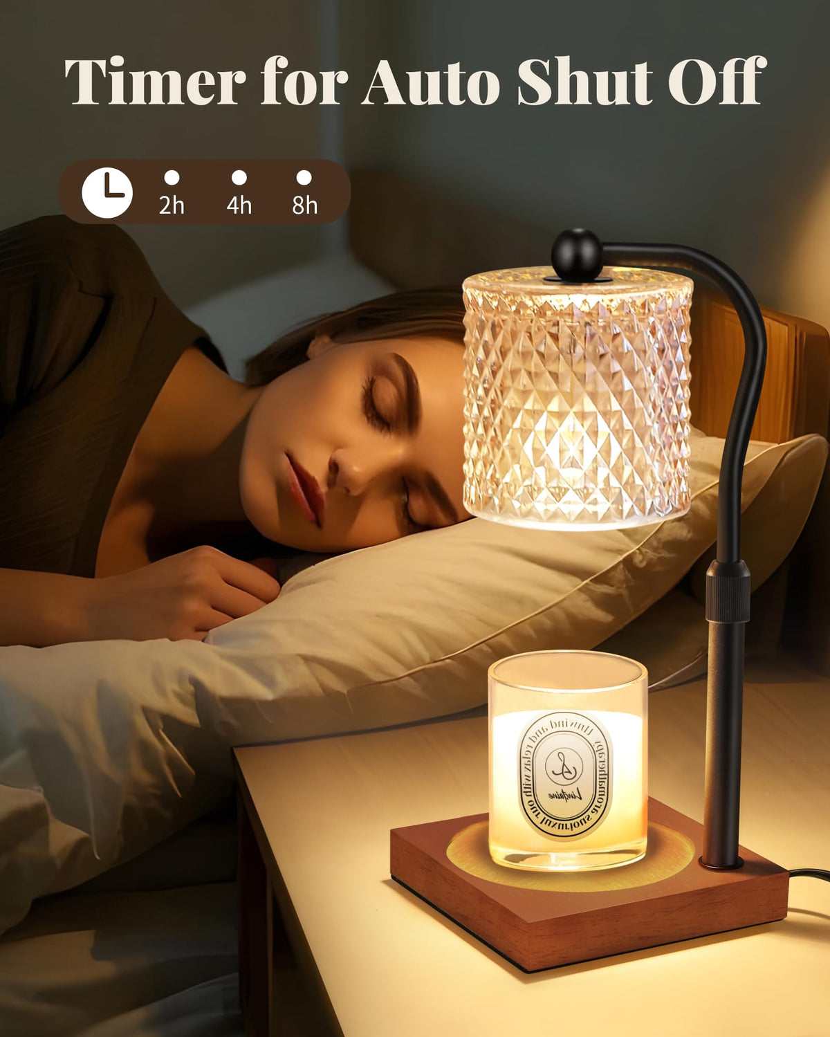 2 Pack Candle Warmer Lamp with Timer Dimmer Adjustable Height Y32561