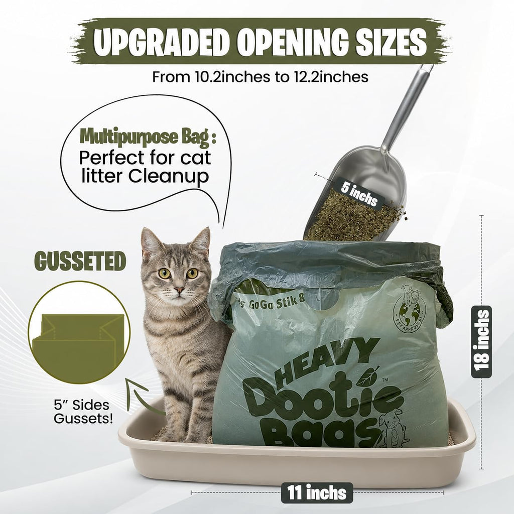 Heavy Duty Bags with EZ Tie Handles, Cornstarch, Leakproof A475
