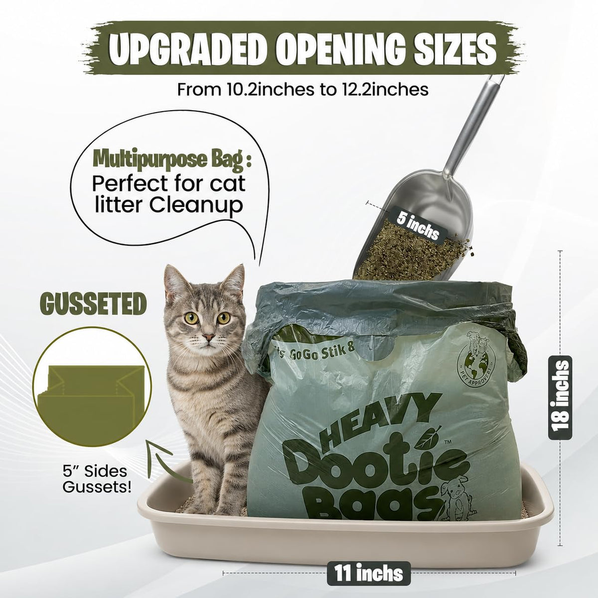 Heavy Duty Bags with EZ Tie Handles, Cornstarch, Leakproof A475