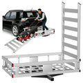 500LBS Heavy-Duty Aluminum Hitch Cargo Carrier with Ramp W235
