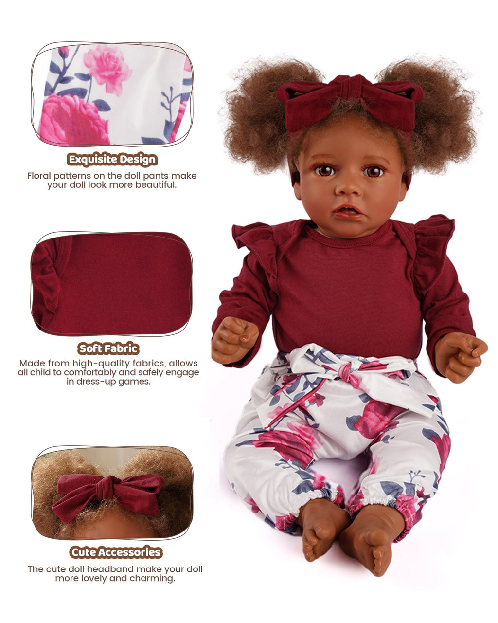 3 Pcs Baby Doll Clothes for 17-22 Inch Dolls Z347