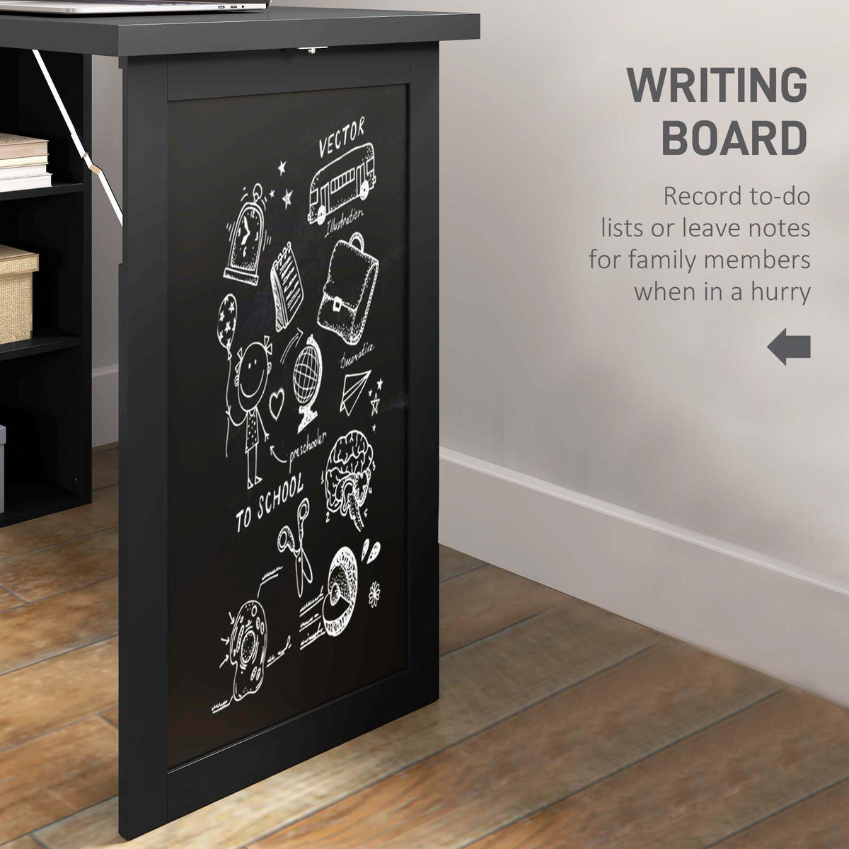 Black Foldable Convertible Computer Desk I65095