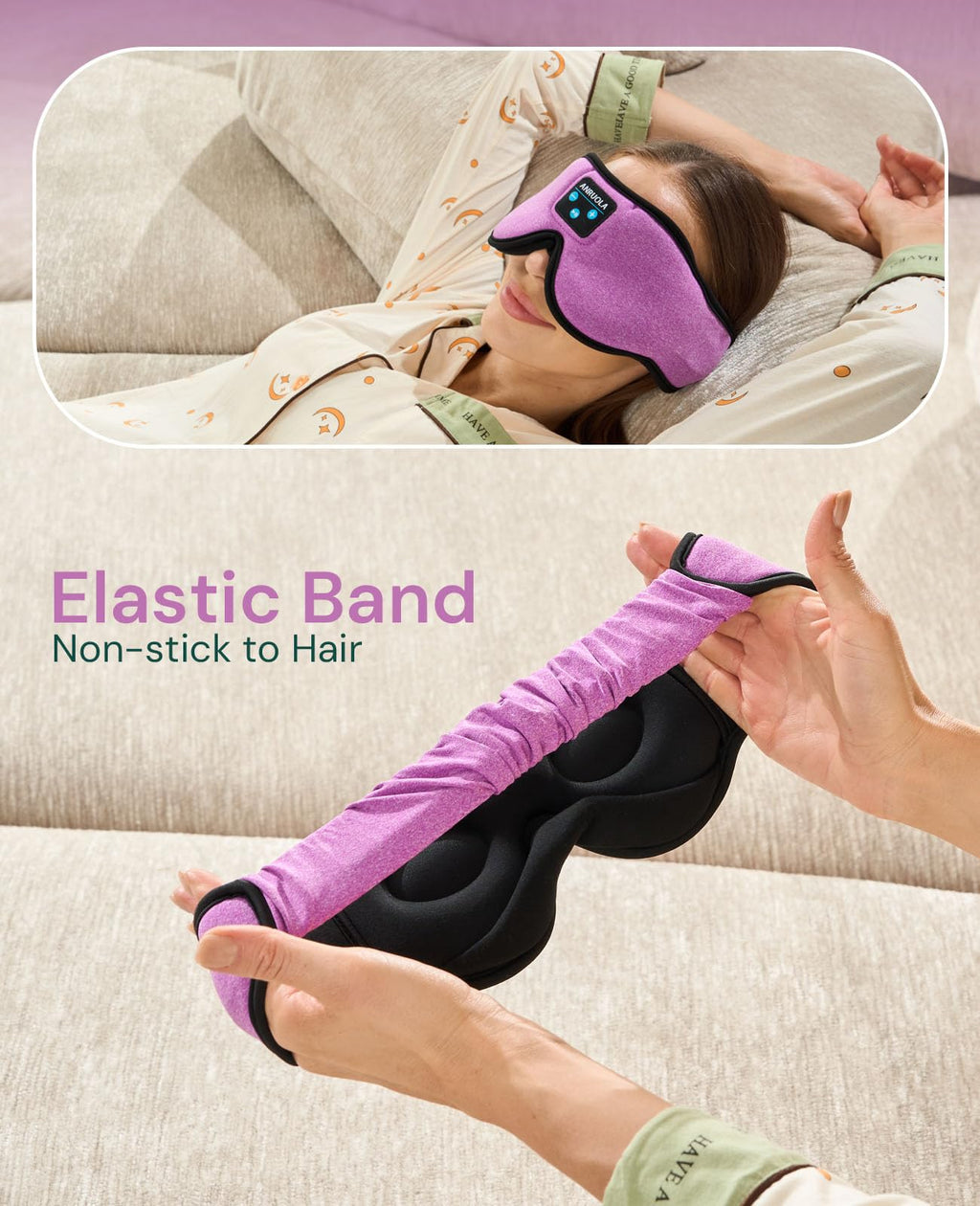Bluetooth Sleep Mask with Blackout Eye Mask K634
