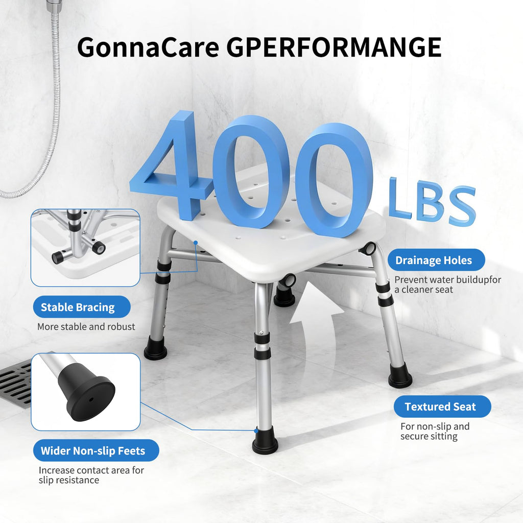 Heavy Duty Shower Chair with Arms and Back Z383