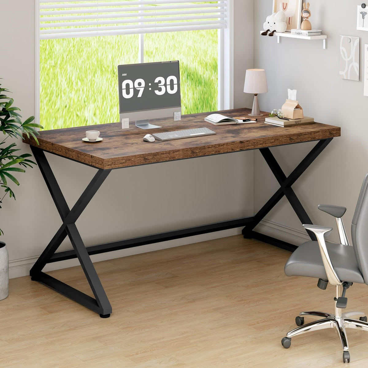 47" Rustic Brown Computer Desk I1144