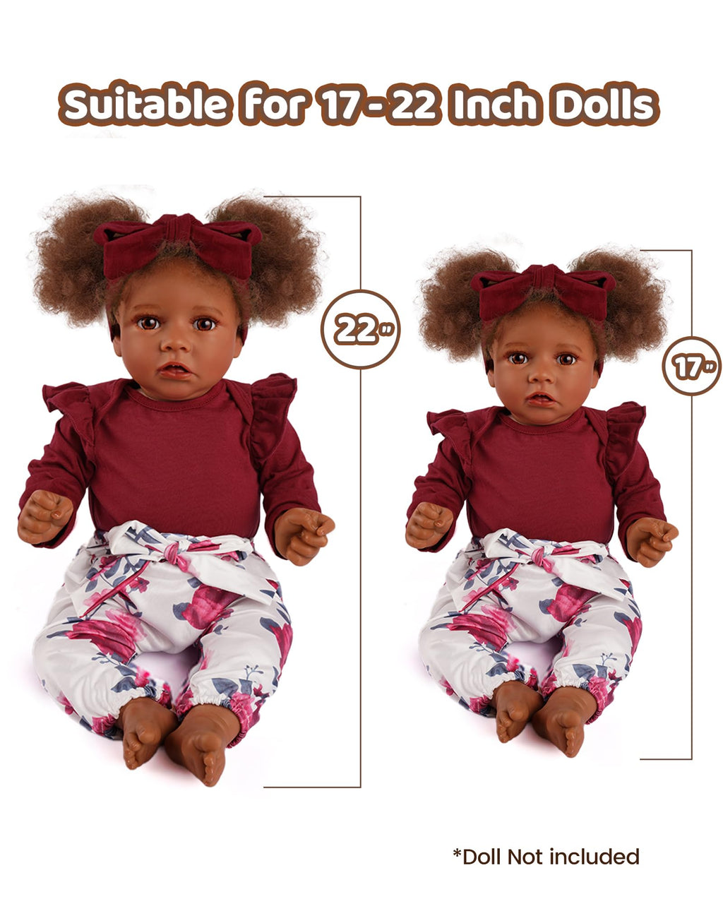 3 Pcs Baby Doll Clothes for 17-22 Inch Dolls Z347