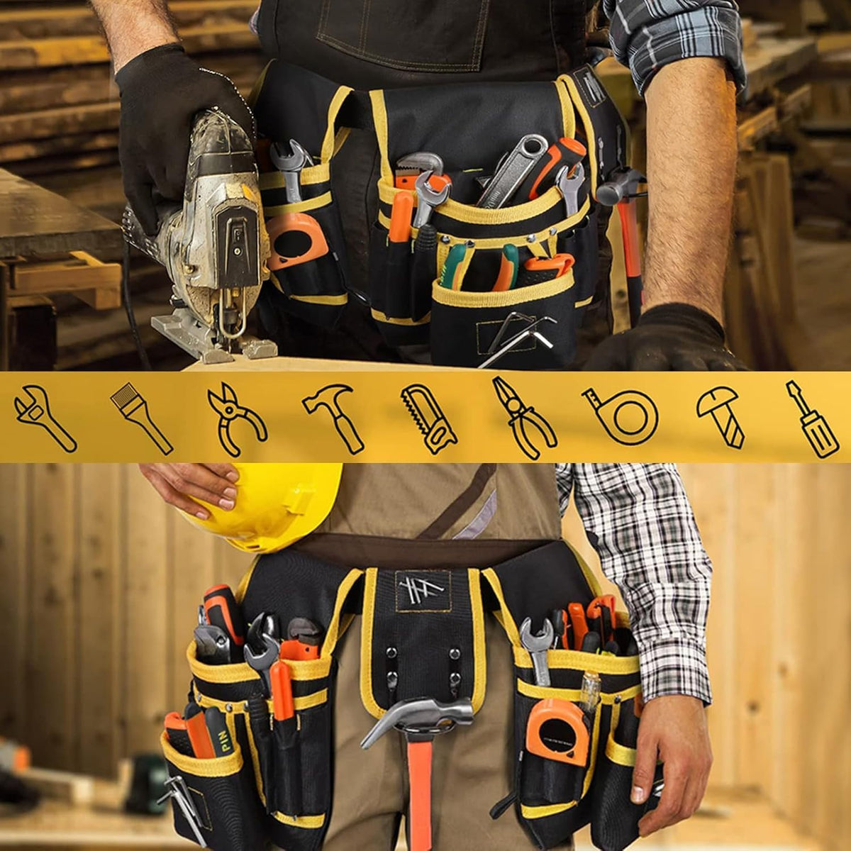 27 Pocket Tool Belt with 3 Magnetic Zones G192