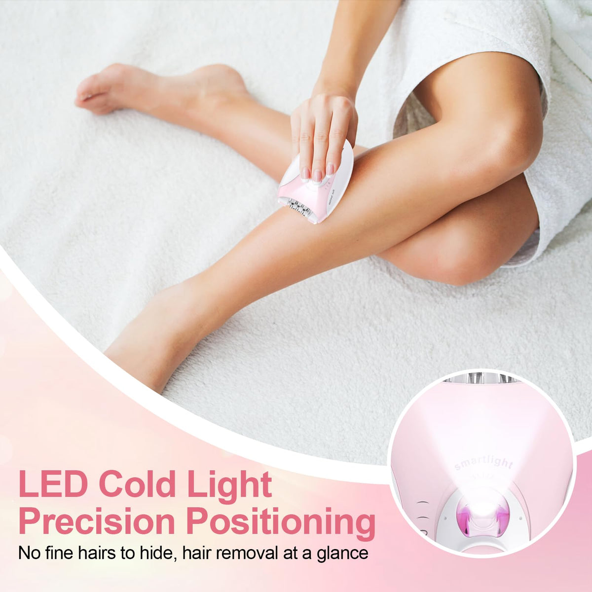 2 Speeds Rechargeable Epilator with LED Light W277819