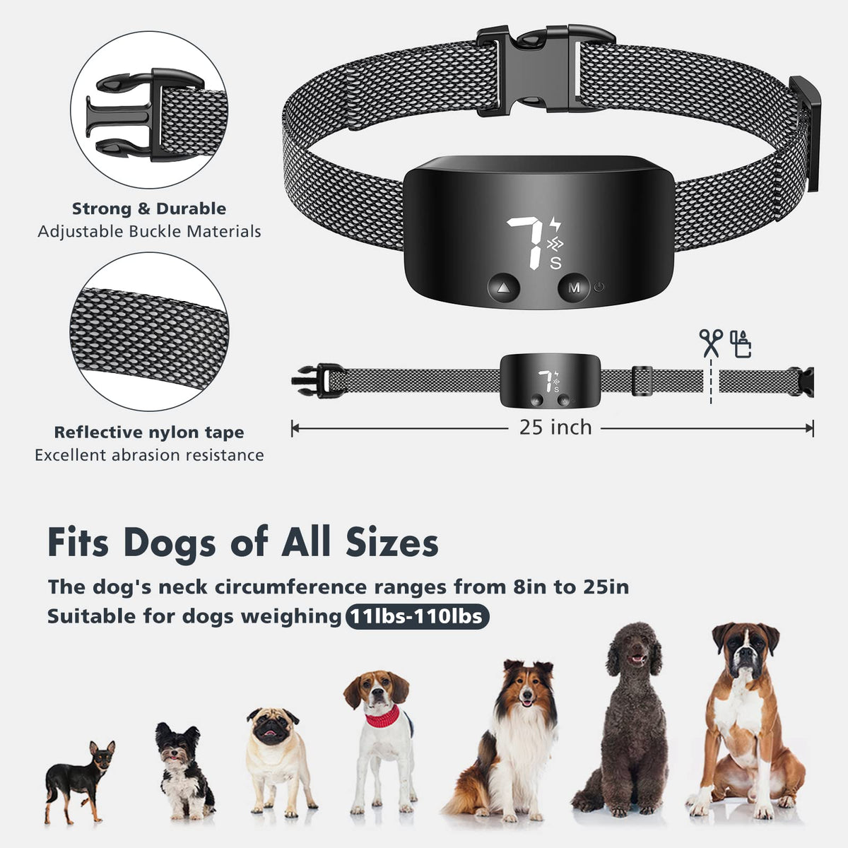 Rechargeable Anti Barking Training Collar B1212