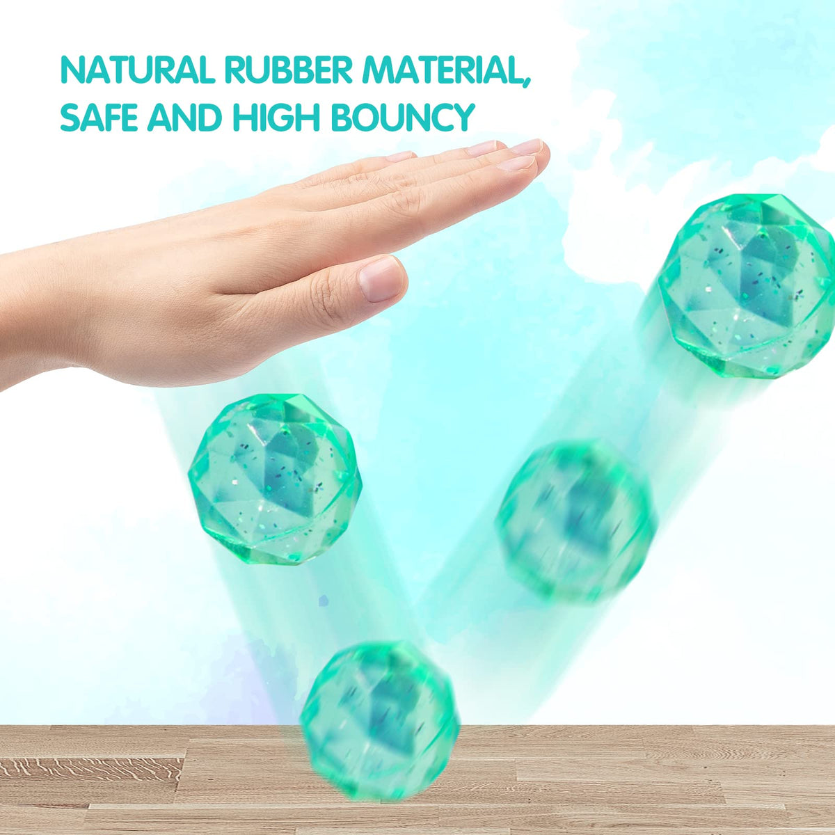 24 Pieces Bouncy Balls 32mm 6 Styles G8200