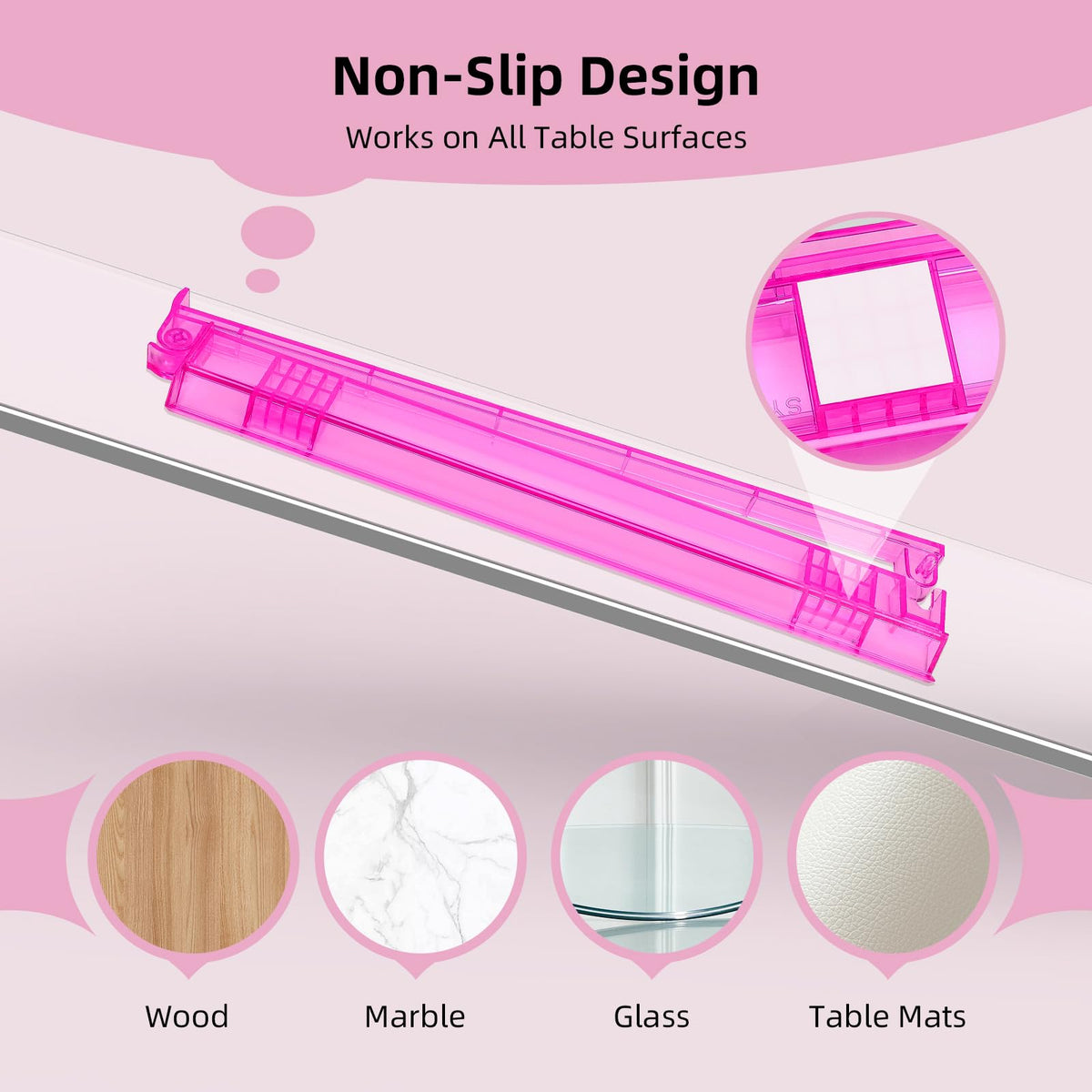 Clear Mahjong Racks with Pushers, 4-Pack Non-Slip Acrylic P5196