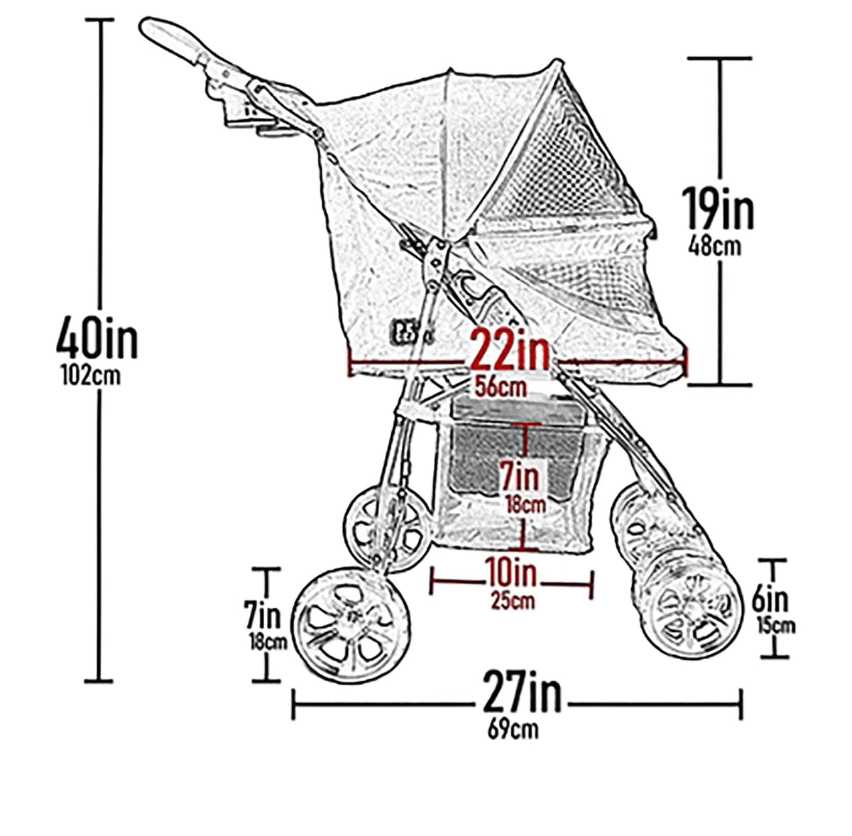 Green Pet Stroller M91589
