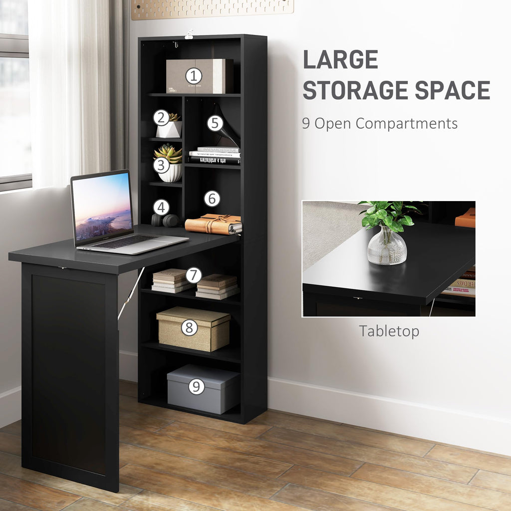 Black Foldable Convertible Computer Desk I65095