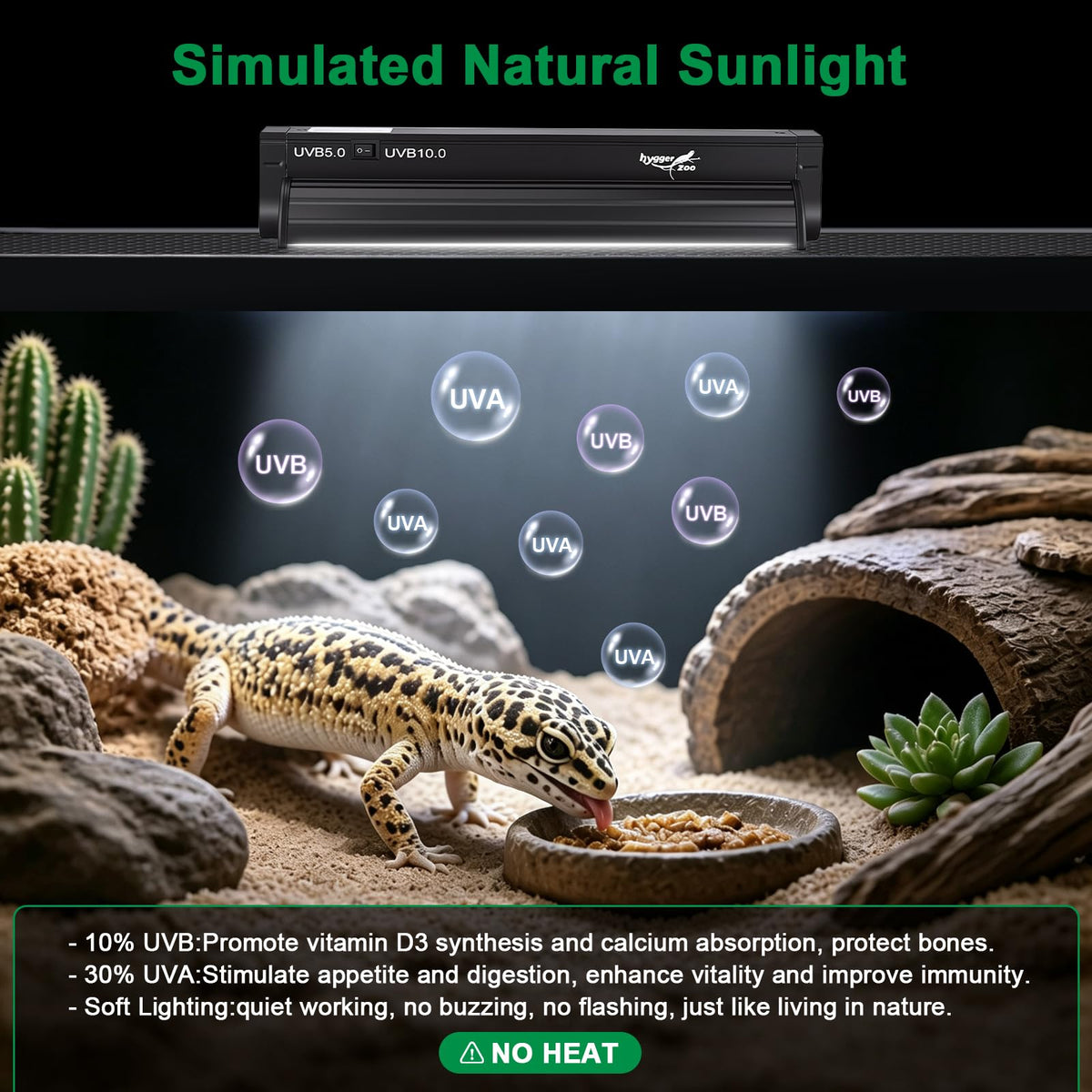12Inch T5 UVB Reptile Light Fixture Combo Kit with Cycle Timer J535