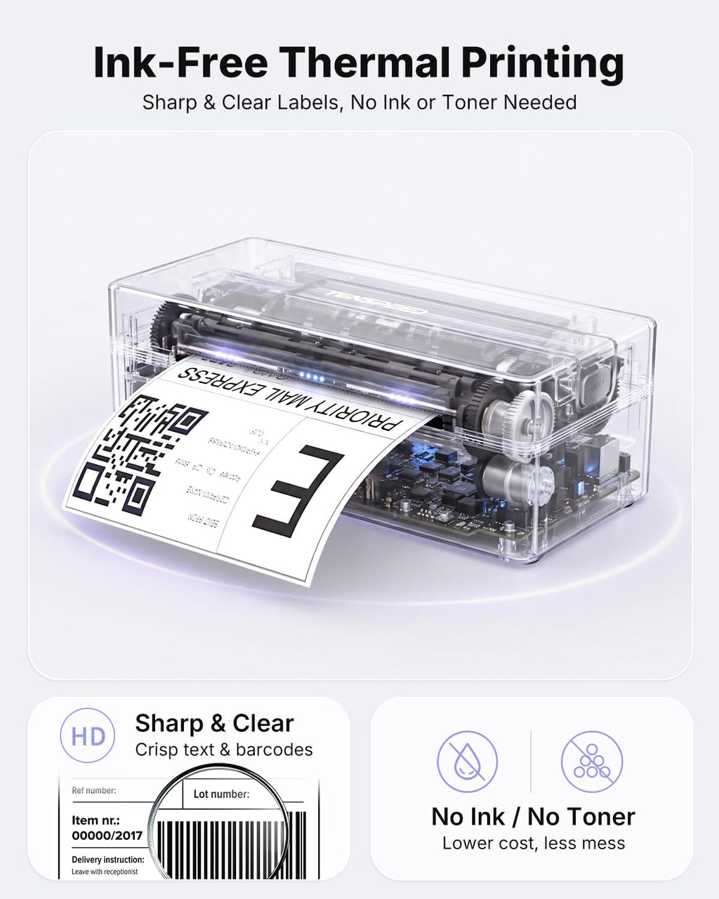 Bluetooth Thermal Shipping Label Printer G516