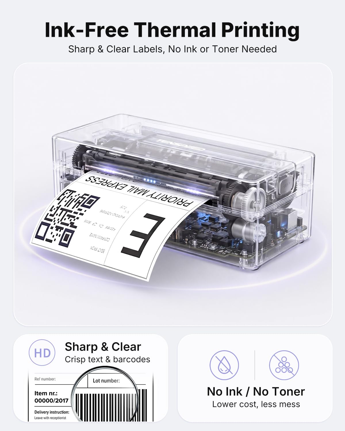 Bluetooth Thermal Shipping Label Printer G516