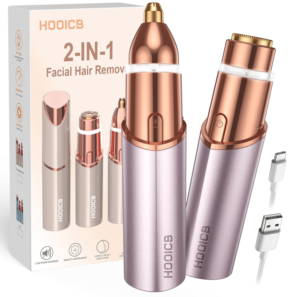 2 in 1 Electric Facial Hair Removal T783033