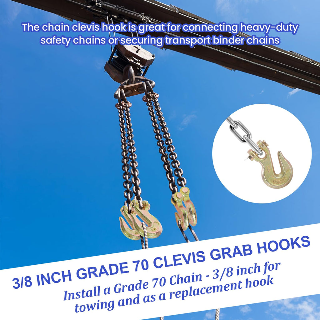 3/8" Heavy Duty Clevis Grab Hook H1430
