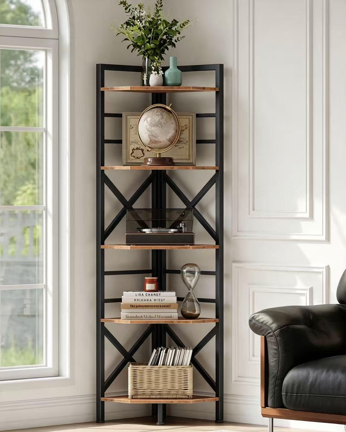 69.3" 5-Tier Corner Bookshelf J520720
