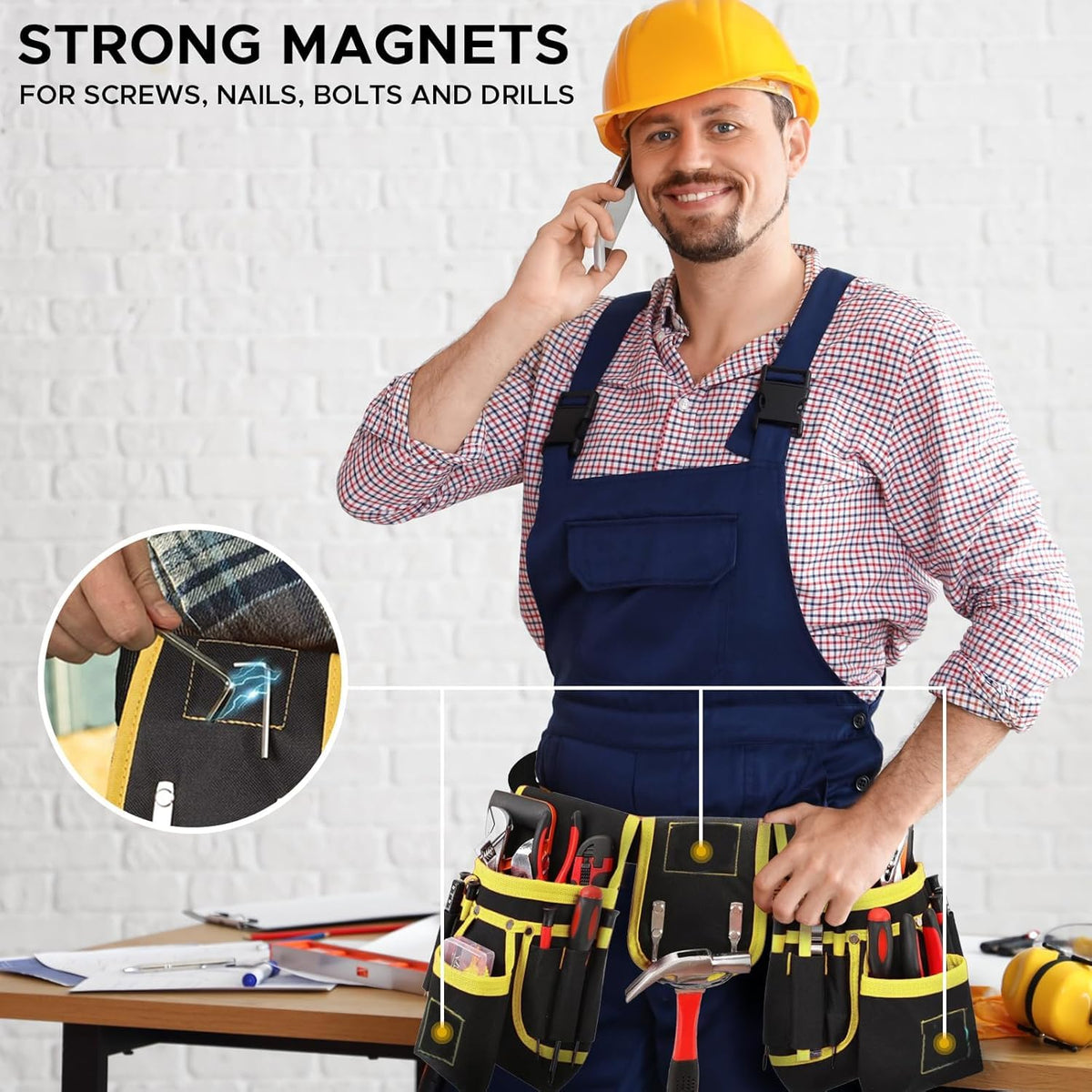 27 Pocket Tool Belt with 3 Magnetic Zones G192