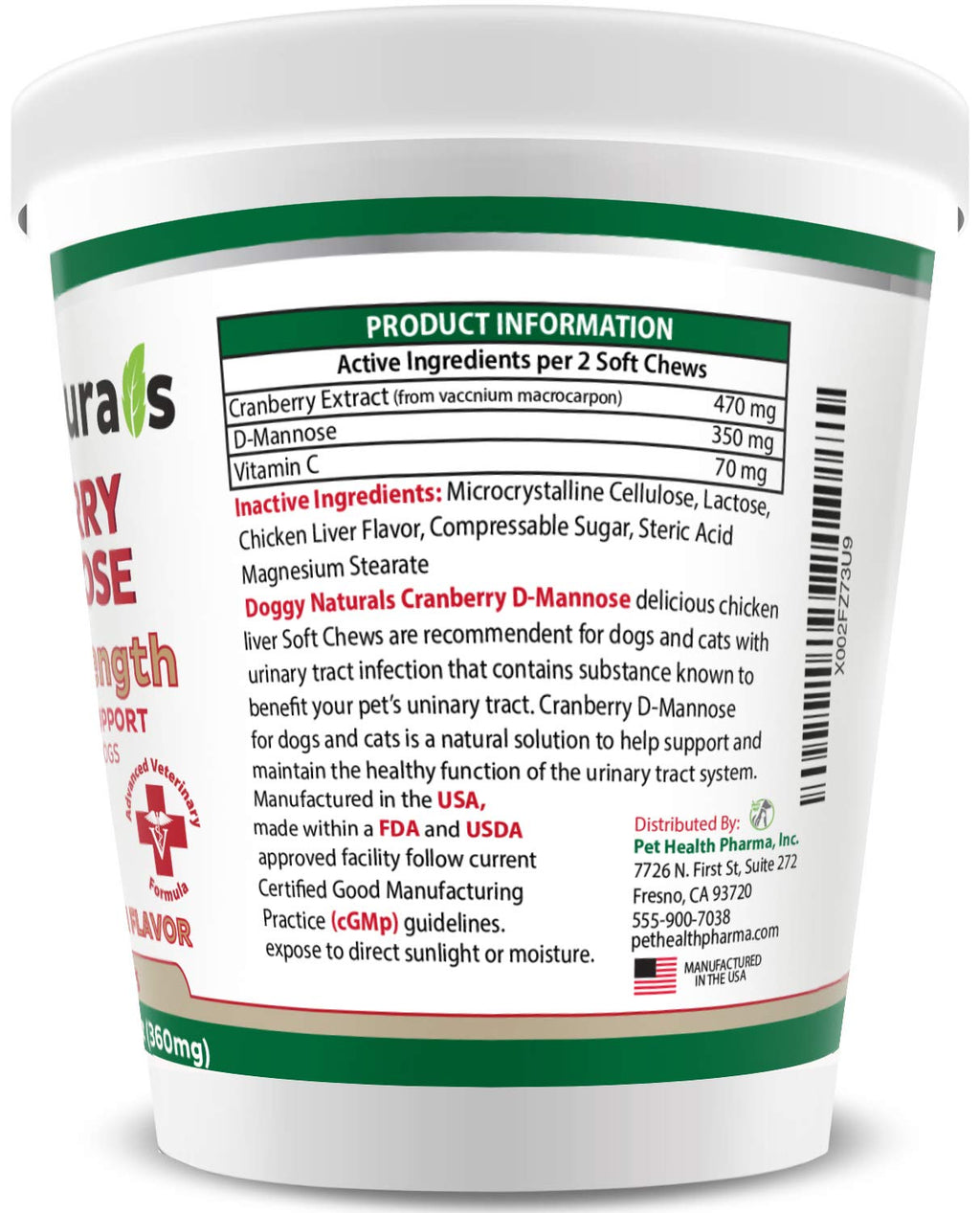 Cranberry D-Mannose Soft Chew 11.4 oz 120 Count B42568