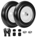 14.5" Flat Free Wheelbarrow Tire with 3/4" & 5/8" Bearing I349