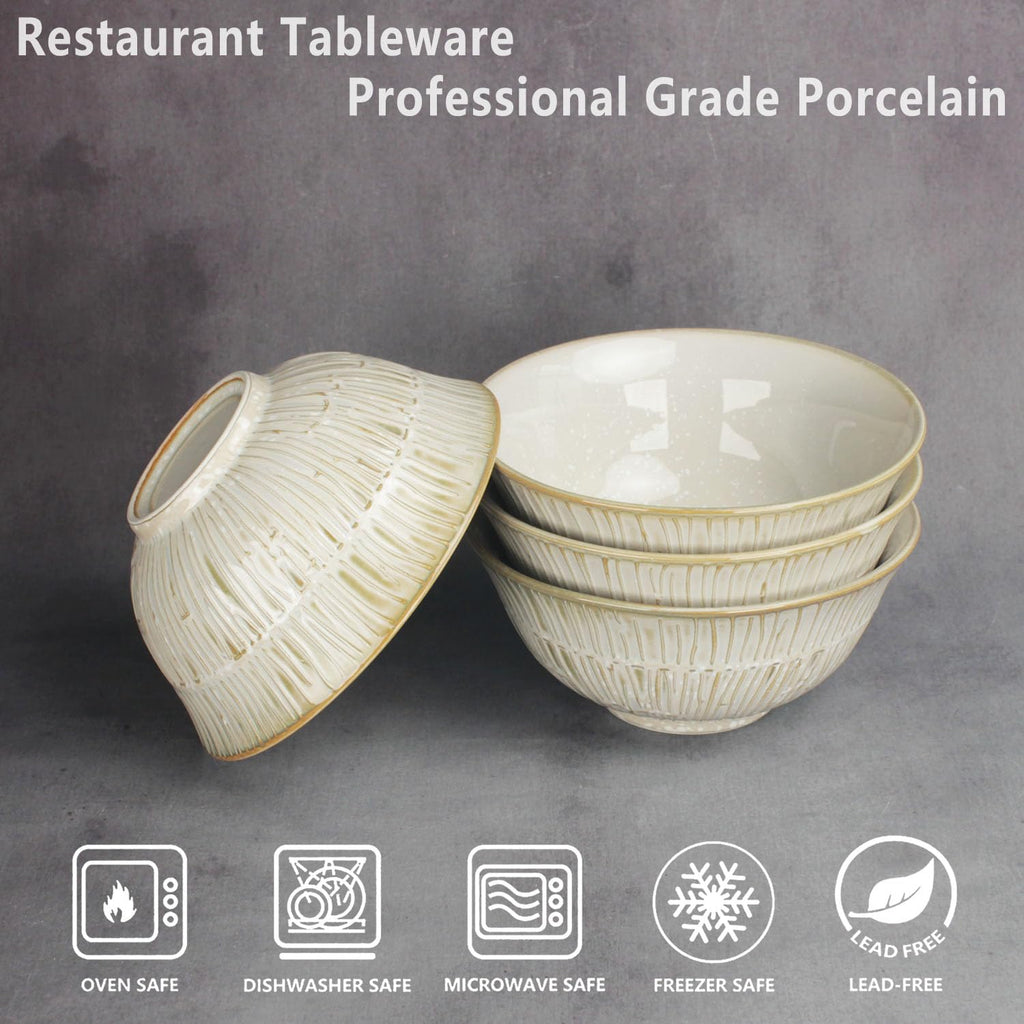 27.1 oz Ceramic Soup Bowls Set of 4 K120181