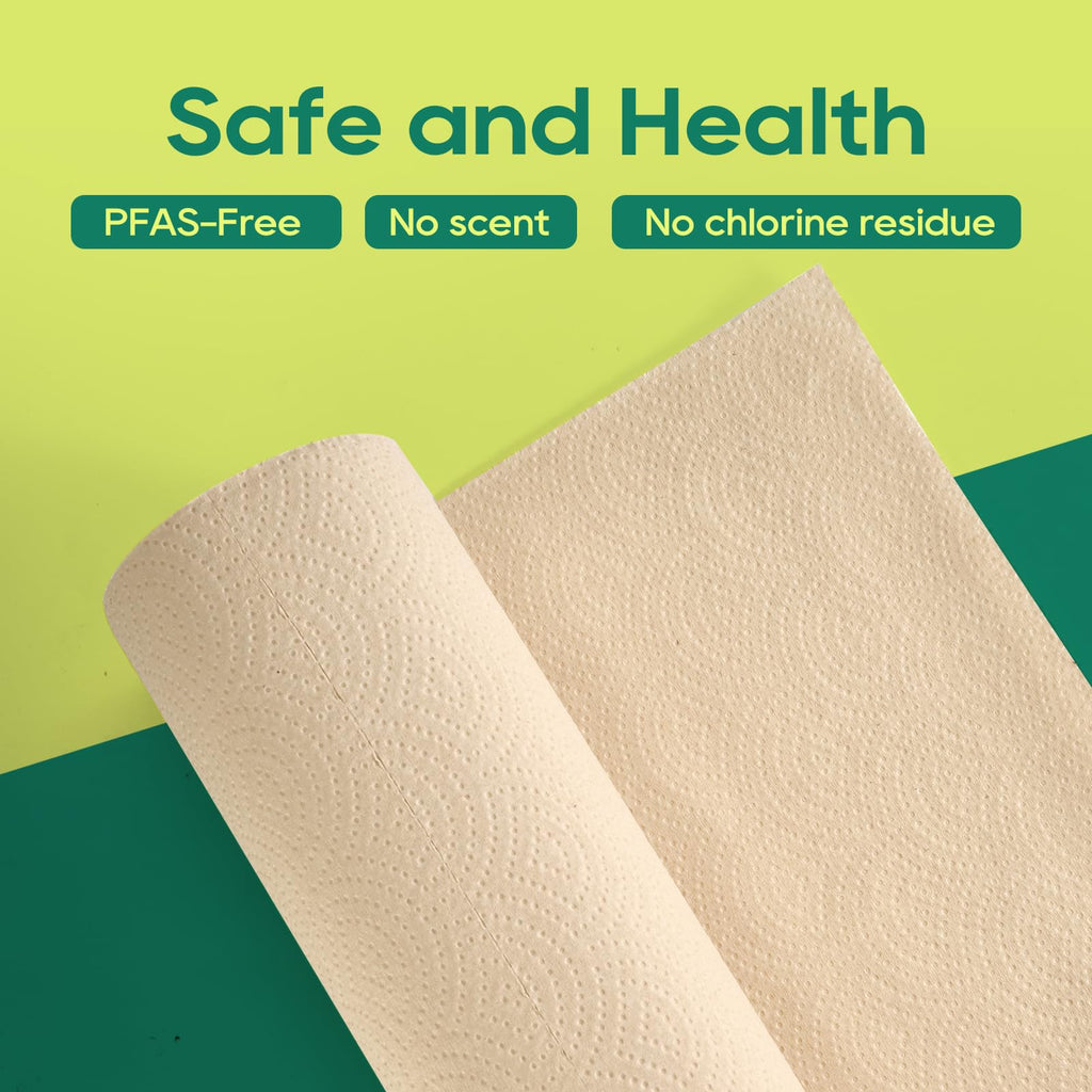 Bamboo Paper Towels, 8 Rolls, 2 Ply 120 Sheets U3116