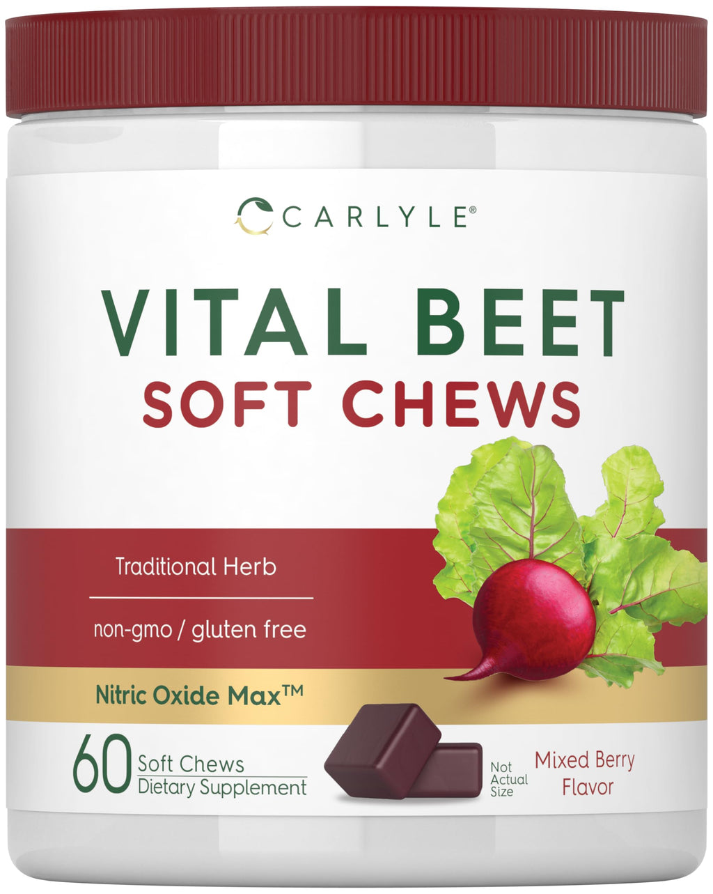 Beet Root Soft Chews 60 Count Mixed Berry Flavor I1662