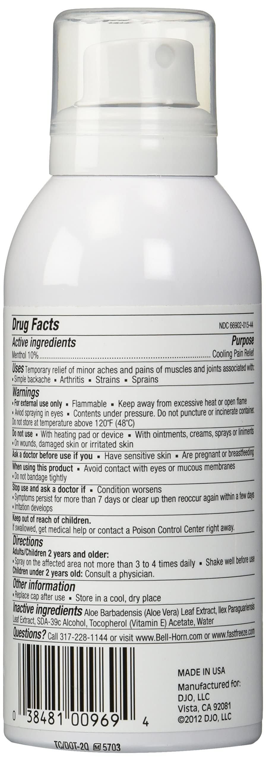 All-Natural Cooling Pain Relief Therapy Continuous Spray 4 fl oz N944