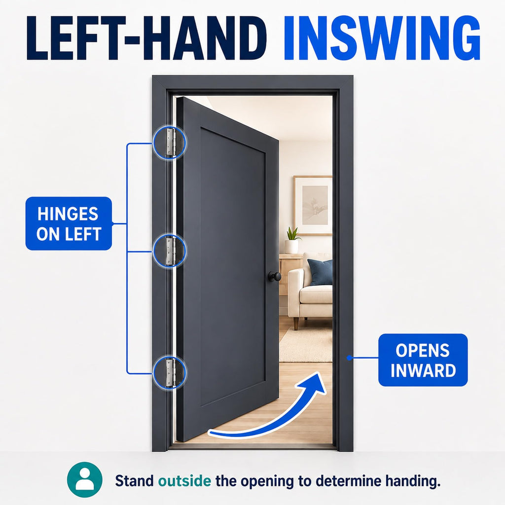 36"x80" Fiberglass Entry Door Frame, 4-9/16 Jamb, Left-Hand Inswing Q567645