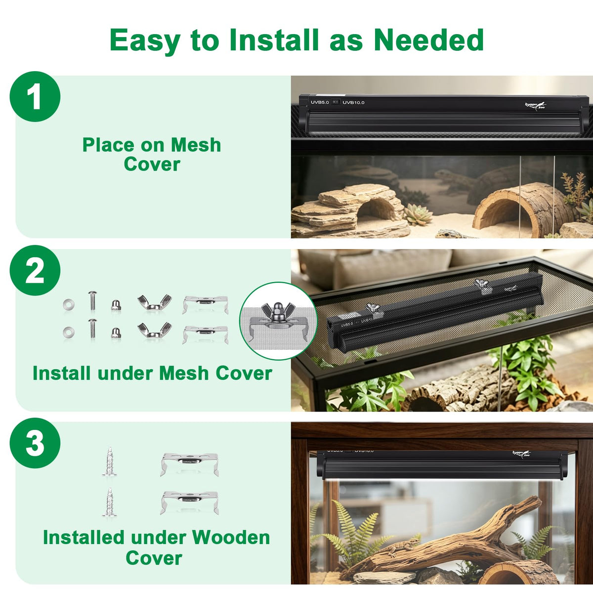 12Inch T5 UVB Reptile Light Fixture Combo Kit with Cycle Timer J535