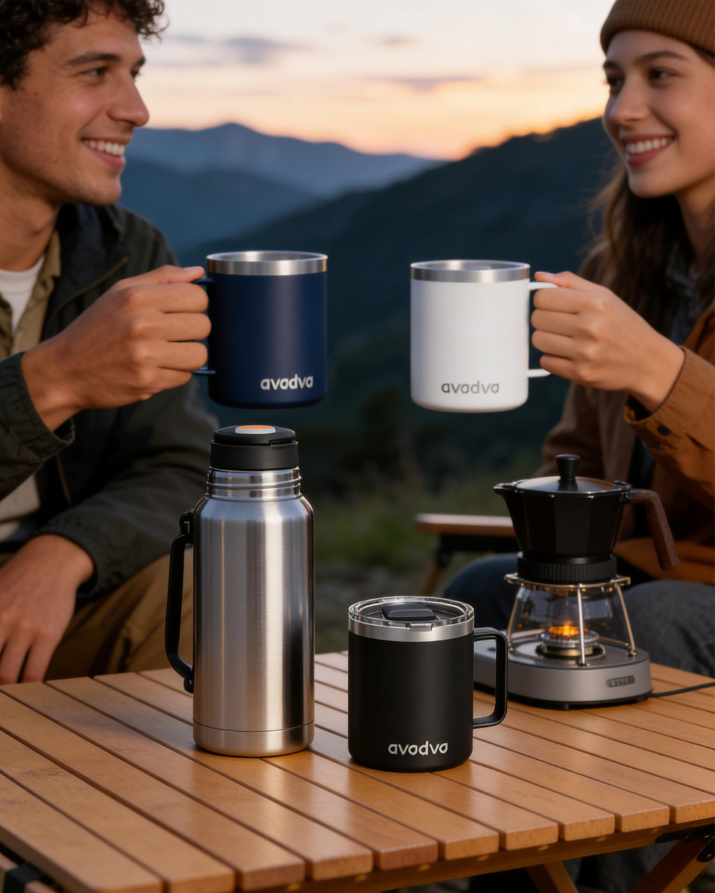 2 Pack 12oz Insulated Stainless Steel Coffee Mug with Lids O7019