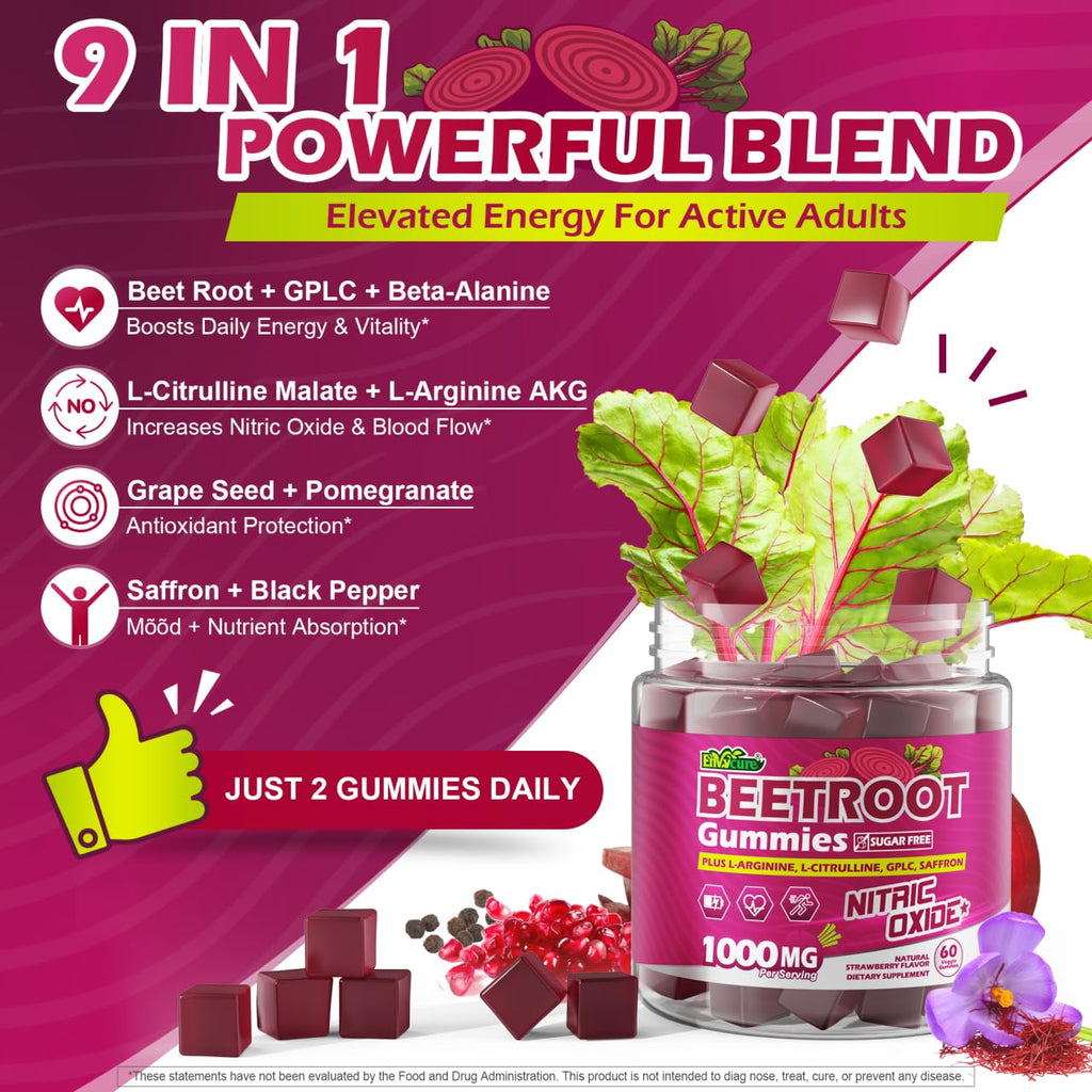 Sugar Free Beet Root Gummies with L-Citrulline & L-Arginine X6027