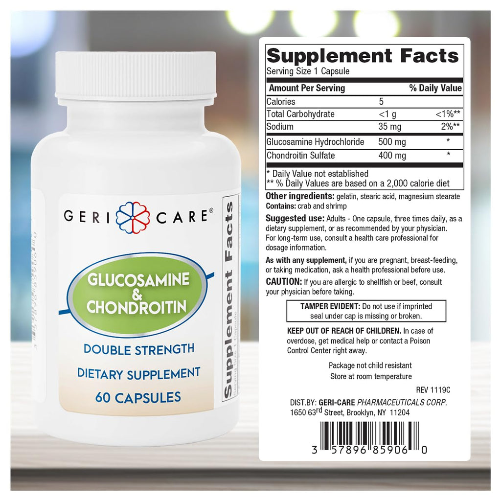 Glucosamine HCl 500 mg Chondroitin Sulfate 400 mg Capsules 60 Count G929247