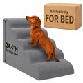 Dog Ramp, Pet Ramp, Dog Stairs, Non-Slip Ladder, 5-Step, Gray Y87977
